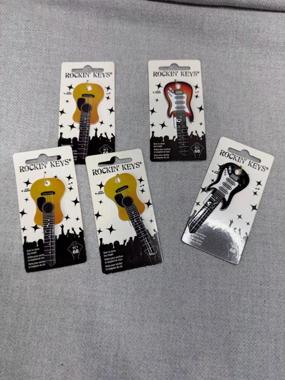 NWT Rockin' Keys Guitar (Blank Keys) - Yellow (3), Orange (1) & Black (1)